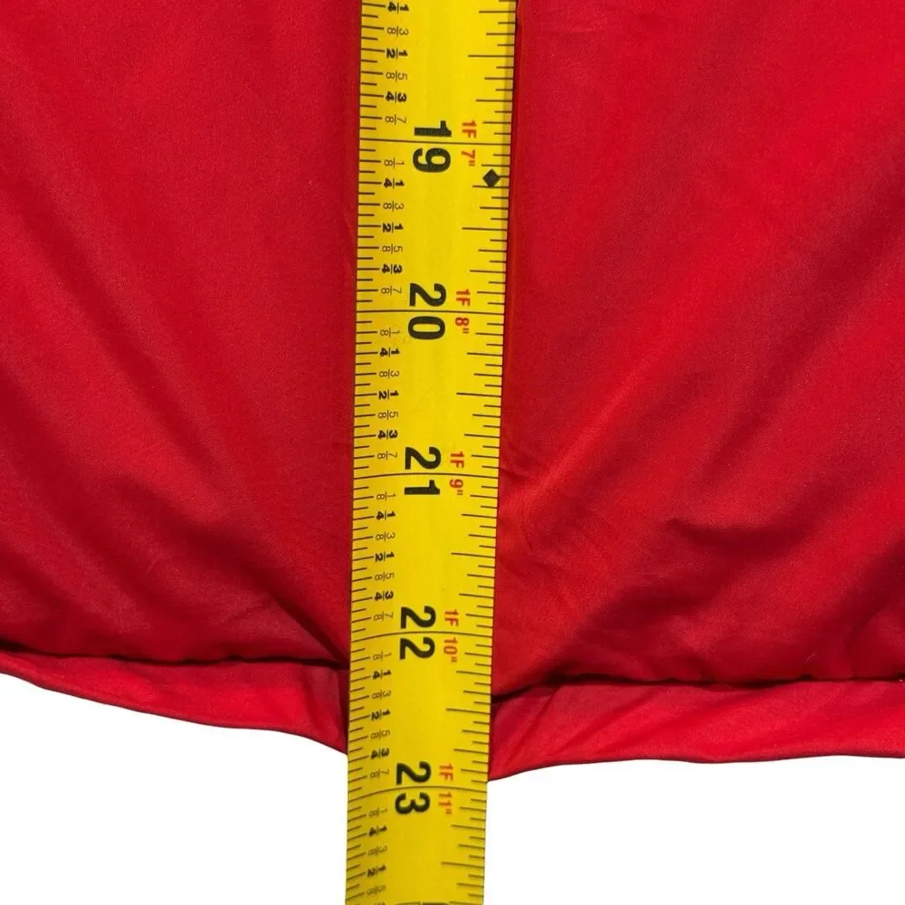 Nautica Kids Puffer Jacket Hooded Winter Coat Red Blue‎ Size L 12/14 Spell Out